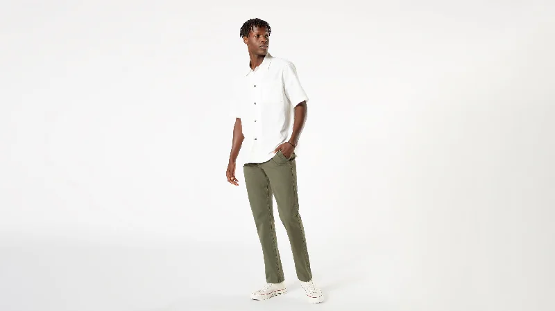 Men's zip - pocket canvas shorts for added functionality during travelMen's Slim Fit Smart 360 Flex Alpha Khaki Pants Men's zip - pocket canvas shorts for added functionality during travelMen's Slim Fit Smart 360 Flex Alpha Khaki Pants