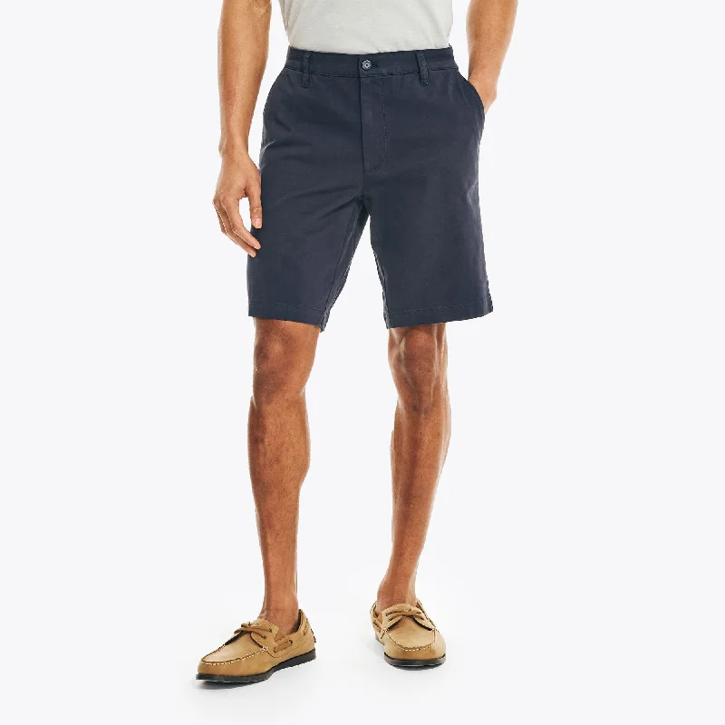 Men's wide - leg linen blend shorts for a relaxed beachside vibeNautica Mens 10" Deck Short Men's wide - leg linen blend shorts for a relaxed beachside vibeNautica Mens 10" Deck Short