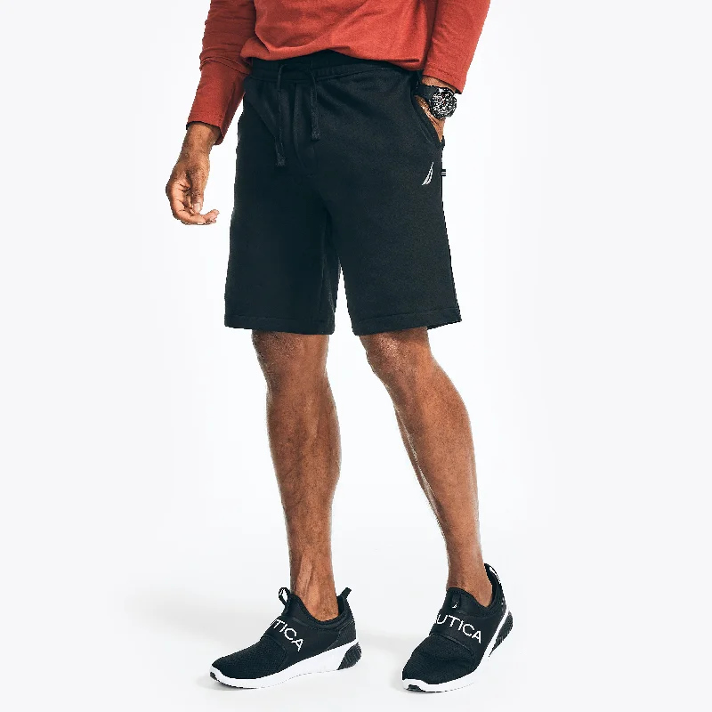 Men's high - waisted swim shorts with UPF protection for beach vacationsNautica Mens 9" Solid Fleece Short Men's high - waisted swim shorts with UPF protection for beach vacationsNautica Mens 9" Solid Fleece Short