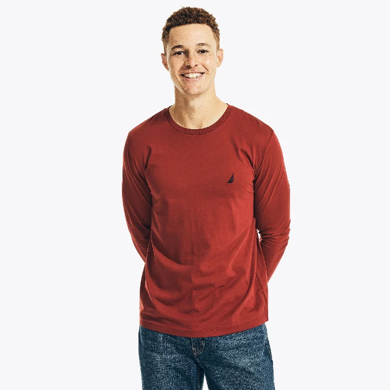 Men's printed Hawaiian t - shirts for tropical vacationsNautica Mens Crewneck Long-Sleeve T-Shirt Men's printed Hawaiian t - shirts for tropical vacationsNautica Mens Crewneck Long-Sleeve T-Shirt