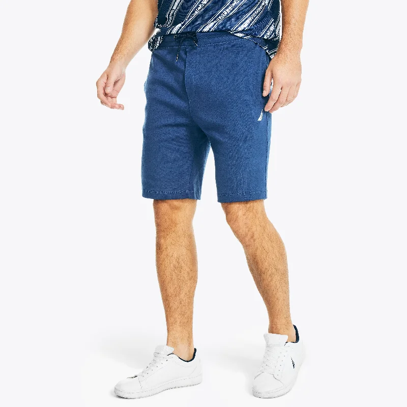 Men's drawstring casual linen shorts for a laid - back summer lookNautica Mens Navtech 9" Performance Short Men's drawstring casual linen shorts for a laid - back summer lookNautica Mens Navtech 9" Performance Short