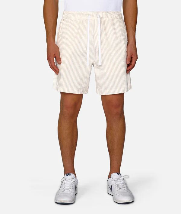 Men's moisture - wicking performance shorts for sweaty outdoor activitiesIndustrie - The New Southwest Short - Striped - Wheat & White