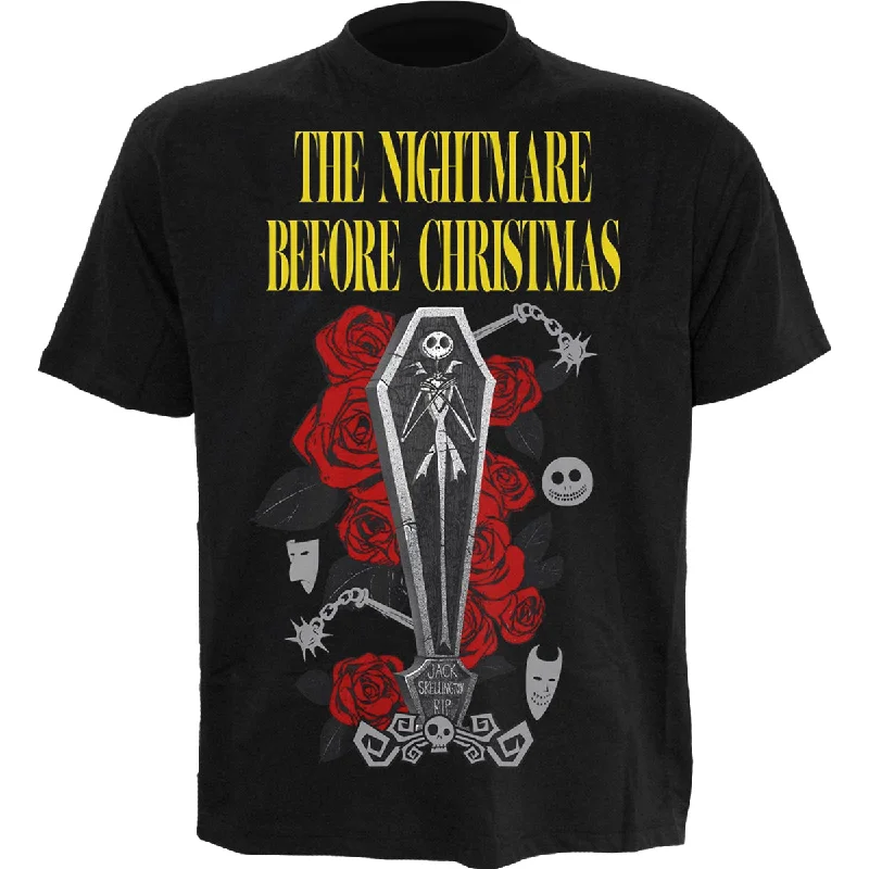 Men's ribbed t - shirts with a textured finish for added styleNIGHTMARE BEFORE CHRISTMAS - JACK COFFIN - Front Print T-Shirt Black Men's ribbed t - shirts with a textured finish for added styleNIGHTMARE BEFORE CHRISTMAS - JACK COFFIN - Front Print T-Shirt Black