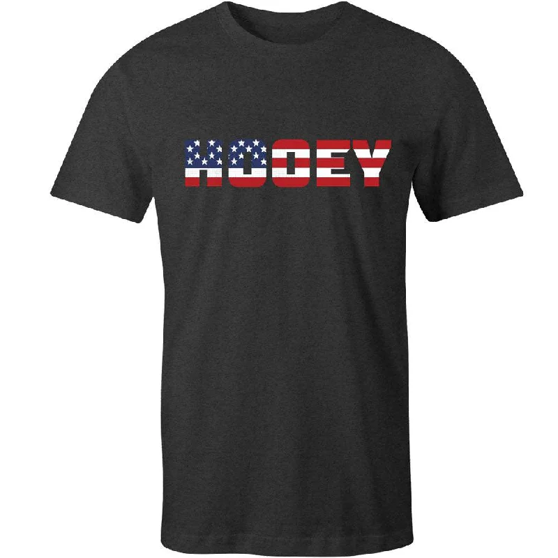 Men's mock - neck t - shirts with a modern and sleek style"Patriot" Charcoal