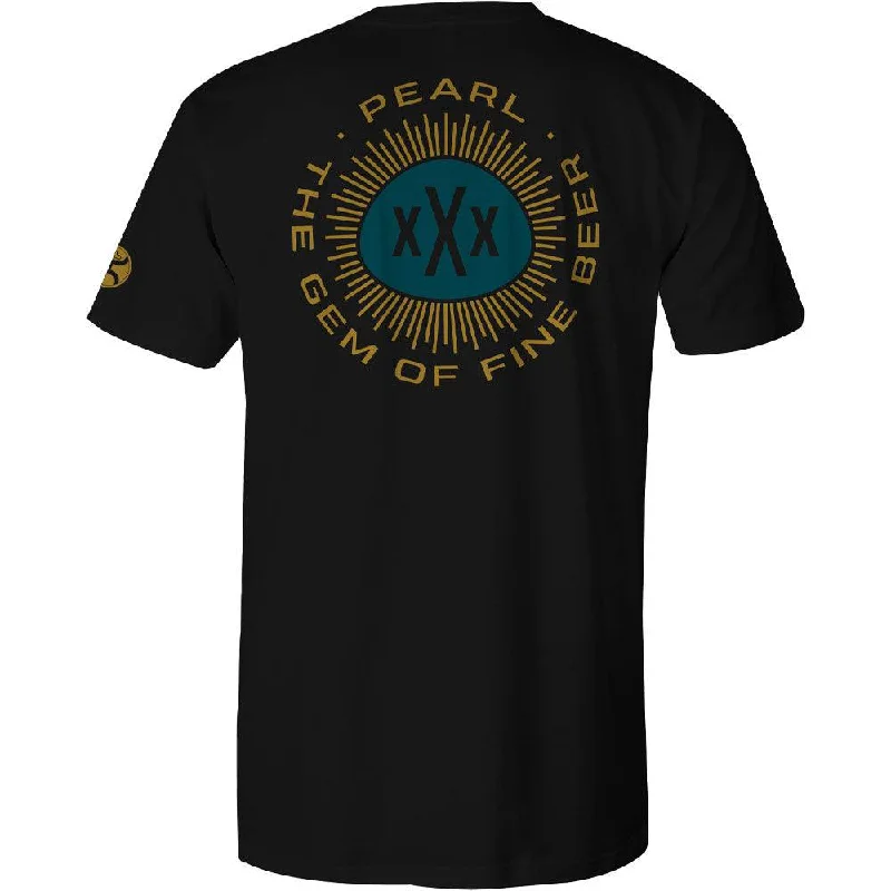 Men's lightweight performance t - shirts for running marathons"Pearl" Black T-Shirt