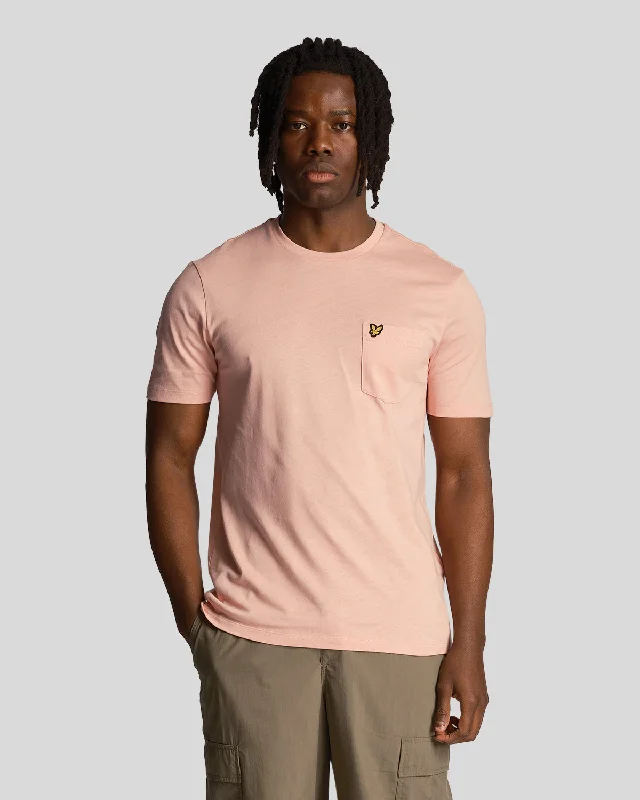 Men's smart - casual checkered t - shirts for semi - formal occasionsPocket T-Shirt