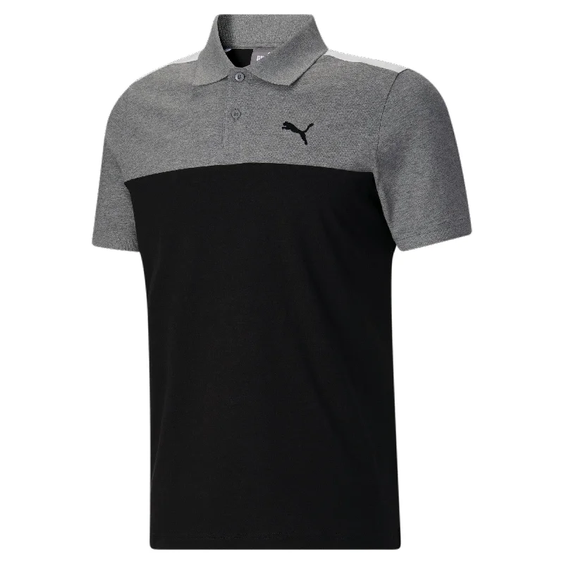 Men's button - front t - shirts with a unique artistic printPUMA Men's Essential+ Block Polo Men's button - front t - shirts with a unique artistic printPUMA Men's Essential+ Block Polo