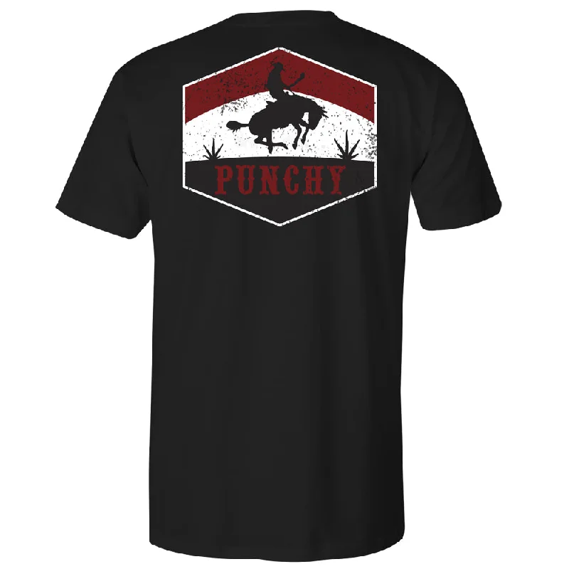 Men's tie - dye t - shirts with a bohemian style"Ranchero" Black T-shirt