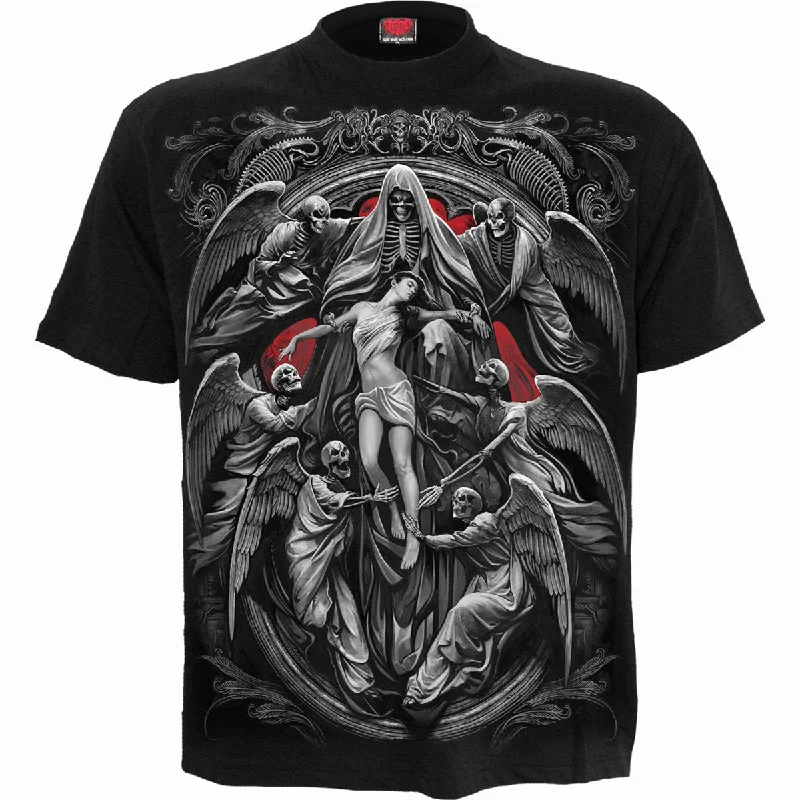 Men's ribbed t - shirts with a textured finish for added styleREAPER'S DOOR - T-Shirt Black Men's ribbed t - shirts with a textured finish for added styleREAPER'S DOOR - T-Shirt Black