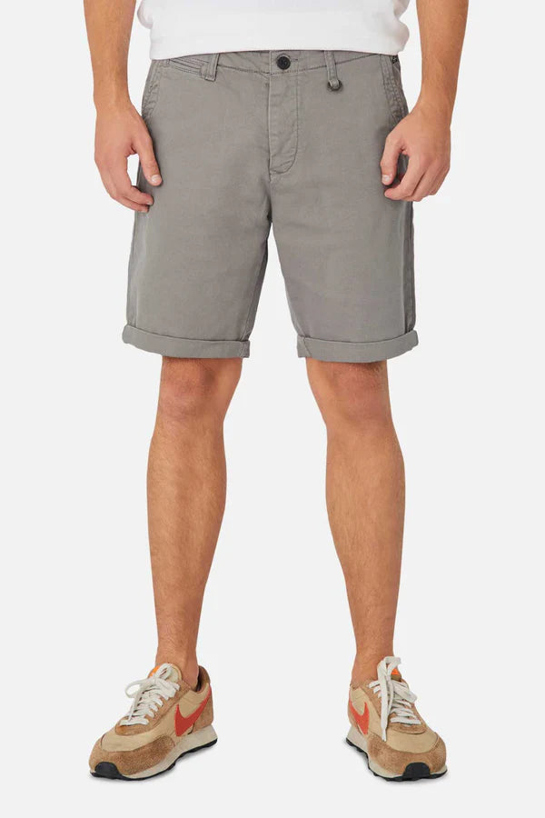 Men's drawstring casual linen shorts for a laid - back summer lookIndustrie - The Rinse Drifter Short - OD Stone Men's drawstring casual linen shorts for a laid - back summer lookIndustrie - The Rinse Drifter Short - OD Stone
