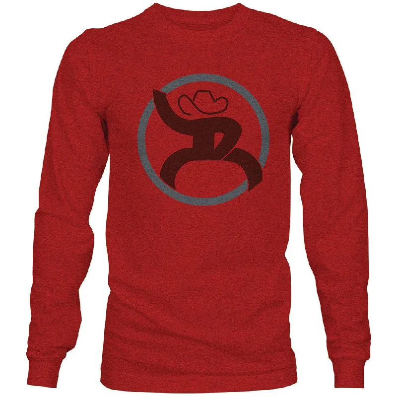 Men's plus - size pocket t - shirts with a classic look"Roughy 2.0" Red Long Sleeve T-Shirt