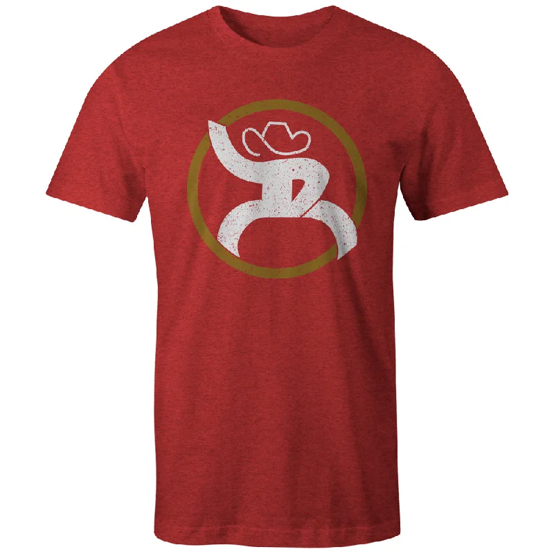 Men's v - neck muscle t - shirts for a body - building aesthetic"Roughy 2.0" Red w/Mustard/White Logo T-shirt Men's v - neck muscle t - shirts for a body - building aesthetic"Roughy 2.0" Red w/Mustard/White Logo T-shirt