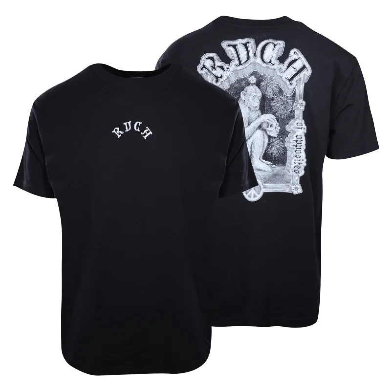 Men's moisture - wicking athletic t - shirts for intense workoutsRVCA Men's Black The Monkey Relaxed Fit S/S T-Shirt (S13) Men's moisture - wicking athletic t - shirts for intense workoutsRVCA Men's Black The Monkey Relaxed Fit S/S T-Shirt (S13)