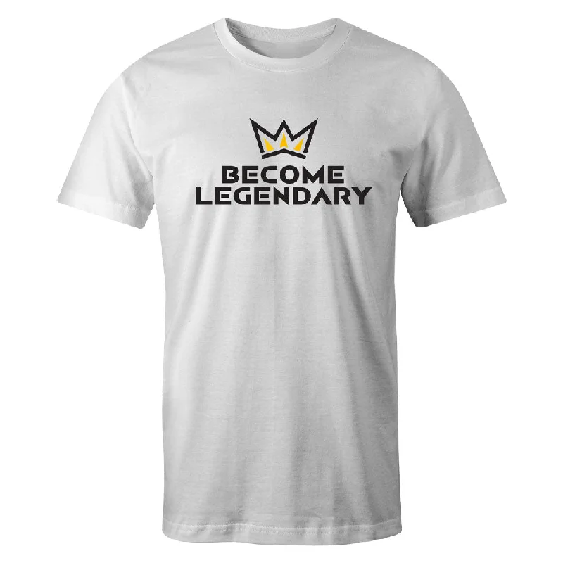 Men's lightweight performance t - shirts for running marathons"Sage Kimzey" T-shirt White w/Black & Gold Logo