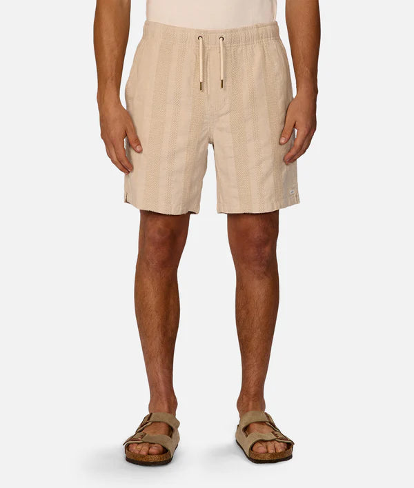 Men's wide - leg linen blend shorts for a relaxed beachside vibeIndustrie - The Salamanca Short - Wheat Men's wide - leg linen blend shorts for a relaxed beachside vibeIndustrie - The Salamanca Short - Wheat