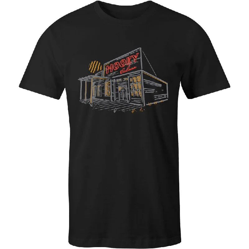 Men's polo t - shirts with a contrast collar for a preppy look"Saloon" Black Hooey T-shirt Men's polo t - shirts with a contrast collar for a preppy look"Saloon" Black Hooey T-shirt