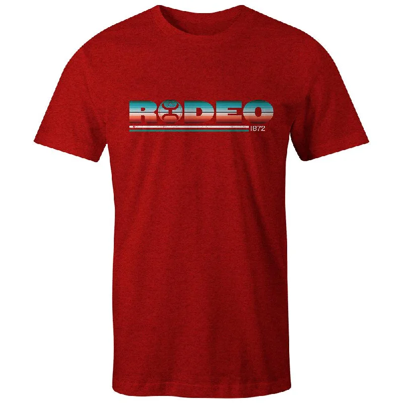 Men's polo t - shirts with a contrast collar for a preppy look"Rodeo" Tee, Red