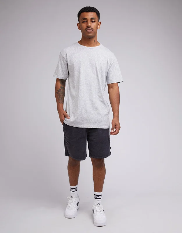 Men's distressed cotton shorts for a bohemian - inspired styleSilent Theory Mens Cord Short Washed Black Men's distressed cotton shorts for a bohemian - inspired styleSilent Theory Mens Cord Short Washed Black