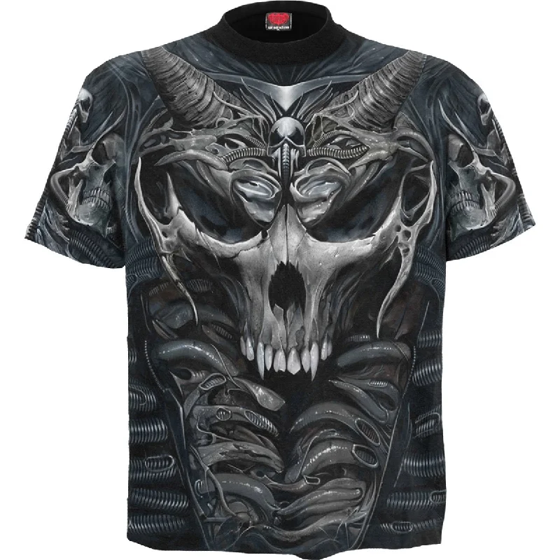 Men's moisture - wicking athletic t - shirts for intense workoutsSKULL ARMOUR - Allover T-Shirt Black Men's moisture - wicking athletic t - shirts for intense workoutsSKULL ARMOUR - Allover T-Shirt Black