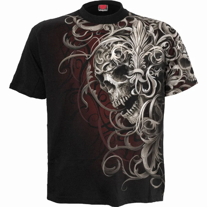 Men's lightweight performance t - shirts for running marathonsSKULL SHOULDER WRAP - Allover T-Shirt Black Men's lightweight performance t - shirts for running marathonsSKULL SHOULDER WRAP - Allover T-Shirt Black