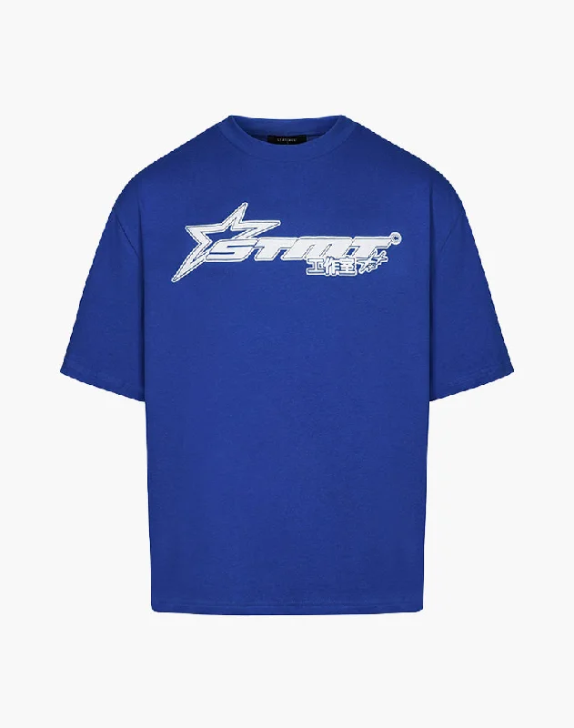 Men's tie - dye t - shirts with a bohemian styleSTAR TEE ROYAL BLUE