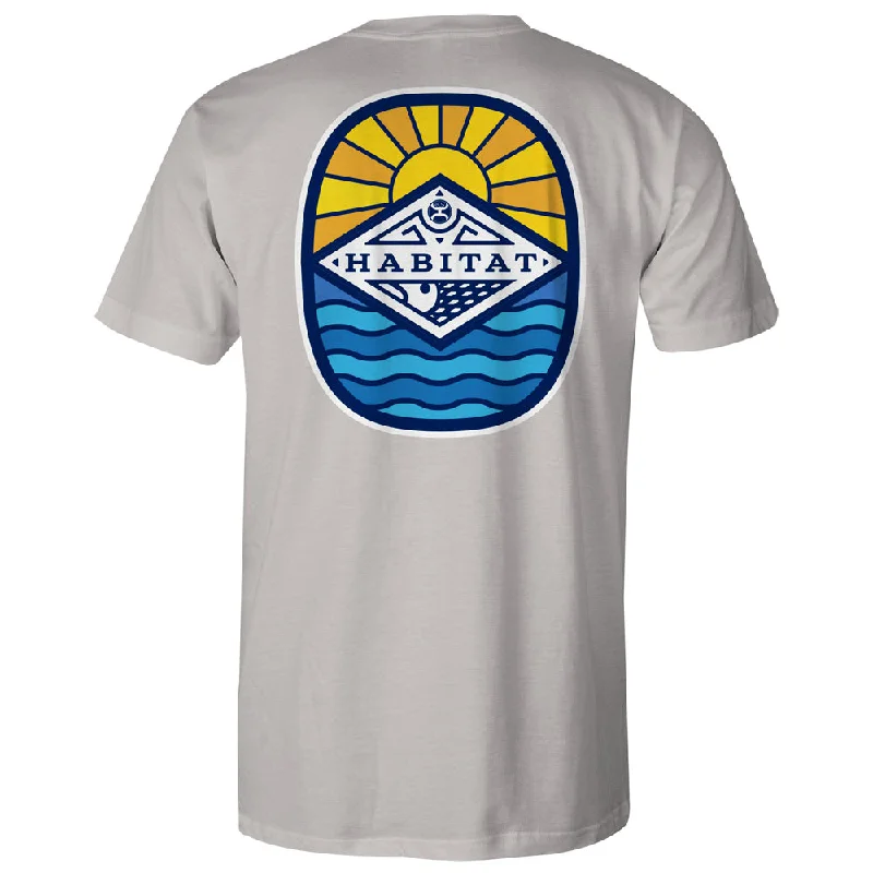 Men's moisture - wicking athletic t - shirts for intense workouts"Sunnyside" Chrome Habitat Spandex Blend Shirt Men's moisture - wicking athletic t - shirts for intense workouts"Sunnyside" Chrome Habitat Spandex Blend Shirt