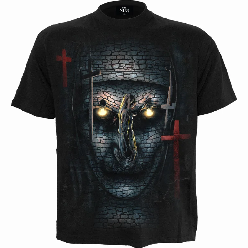 Men's UV - protection t - shirts for outdoor activities in the sunTHE NUN - SKULL ILLUSION - T-Shirt Black Men's UV - protection t - shirts for outdoor activities in the sunTHE NUN - SKULL ILLUSION - T-Shirt Black