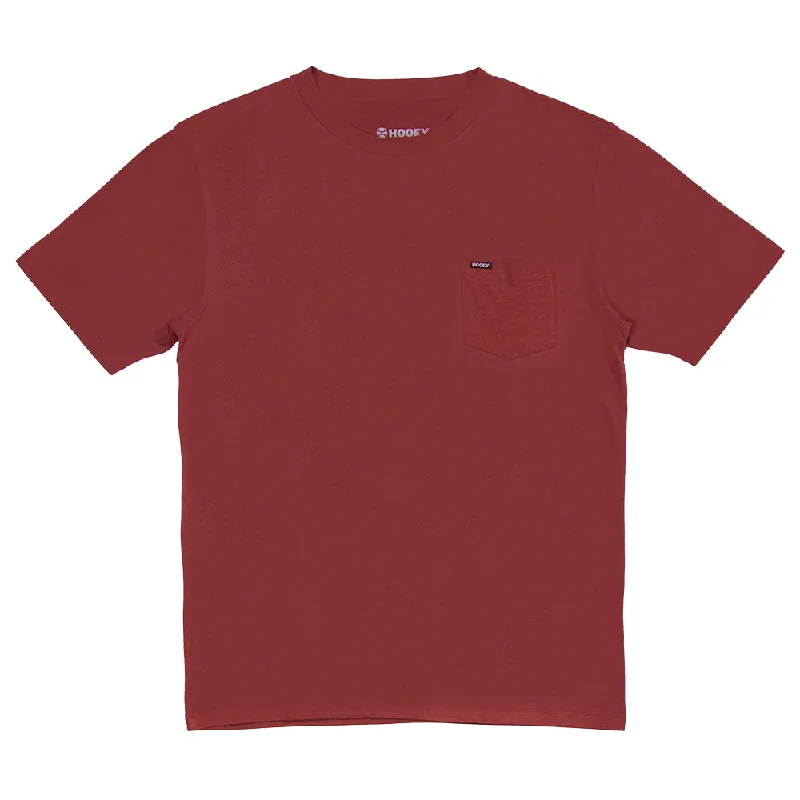 Men's plus - size pocket t - shirts with a classic look"The San Jose" Red Pocket Shirt