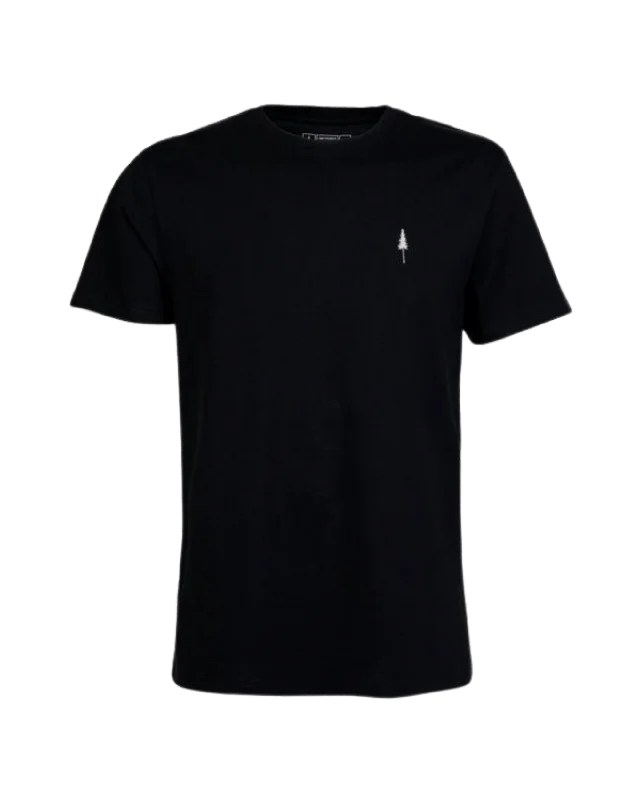 Men's polo t - shirts with a contrast collar for a preppy lookTreeShirt Black