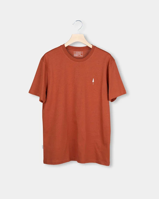 Men's short - sleeve linen t - shirts for summer beach outingsTreeShirt Brick