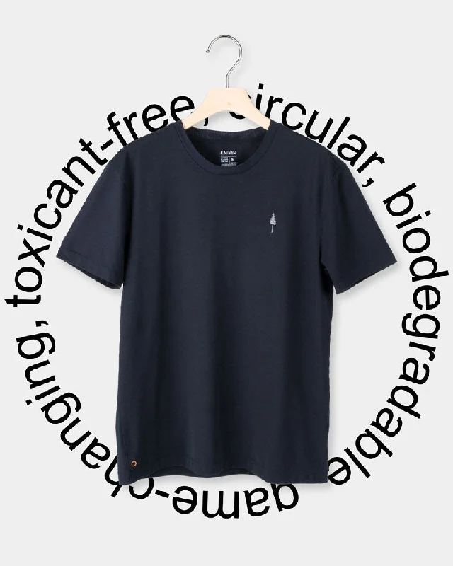 Men's tie - dye t - shirts with a bohemian styleTreeShirt Circular Dark Navy