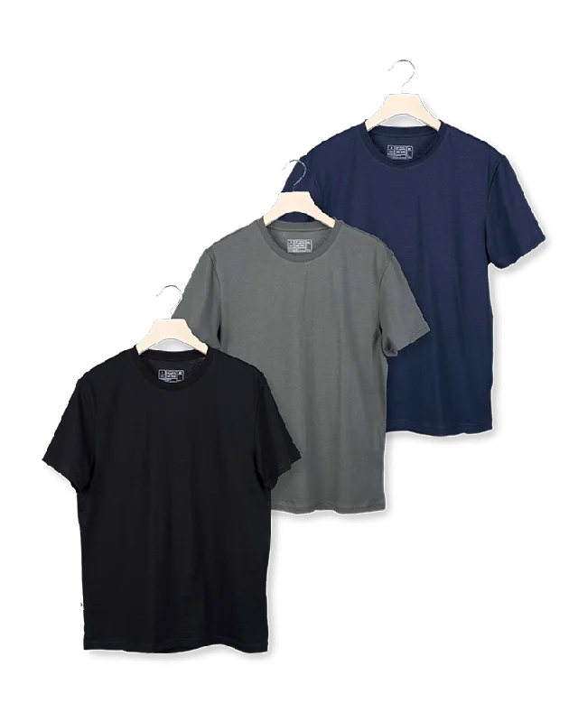 Men's smart - casual checkered t - shirts for semi - formal occasionsTreeShirt Plain 3-Pack Men's smart - casual checkered t - shirts for semi - formal occasionsTreeShirt Plain 3-Pack