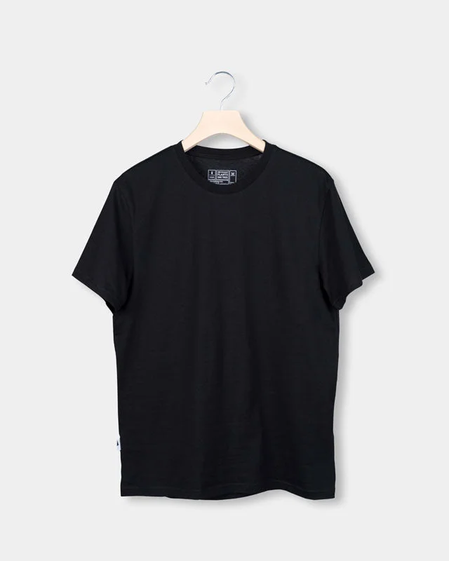Men's thermal t - shirts with a high - neck design for cold weatherTreeShirt Plain Black Men's thermal t - shirts with a high - neck design for cold weatherTreeShirt Plain Black