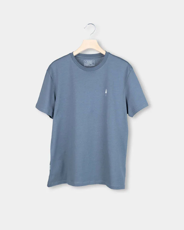 Men's polo t - shirts with a contrast collar for a preppy lookTreeShirt Steel Blue