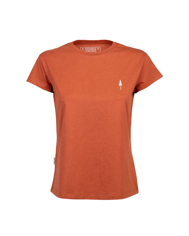 Men's short - sleeve linen t - shirts for summer beach outingsTreeShirt Women Brick