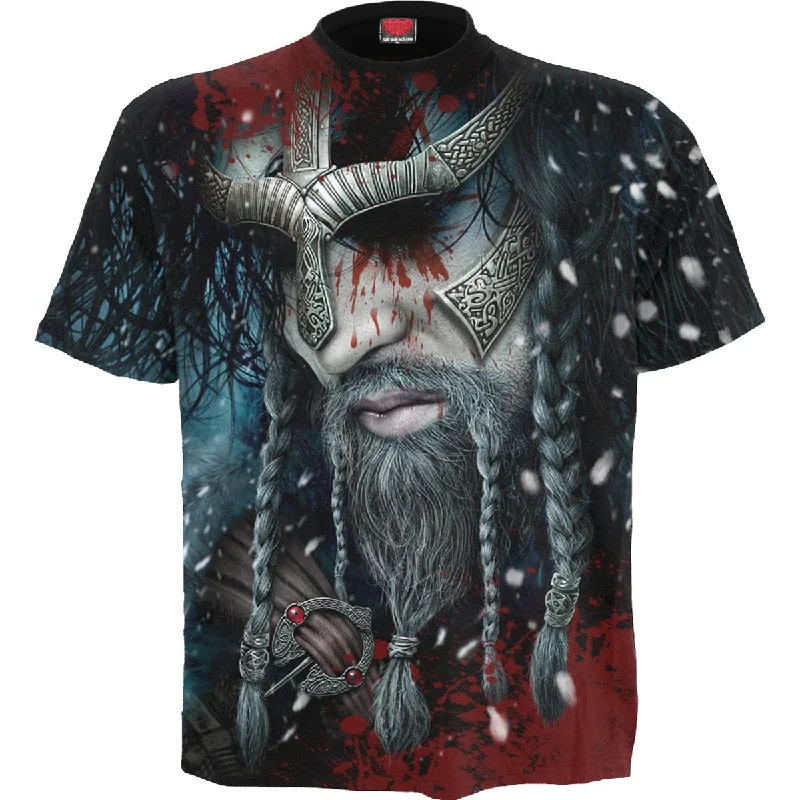 Men's eco - friendly recycled t - shirts for sustainable fashion choicesVIKING WRAP - Allover T-Shirt Black Men's eco - friendly recycled t - shirts for sustainable fashion choicesVIKING WRAP - Allover T-Shirt Black