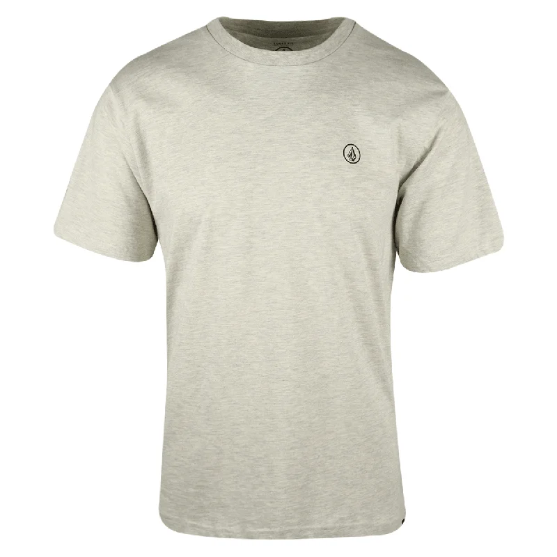 Men's smart - casual checkered t - shirts for semi - formal occasionsVolcom Men's Heather Cream Grey Circle Logo S/S T-Shirt (S49) Men's smart - casual checkered t - shirts for semi - formal occasionsVolcom Men's Heather Cream Grey Circle Logo S/S T-Shirt (S49)