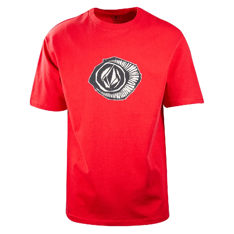 Men's printed Hawaiian t - shirts for tropical vacationsVolcom Men's Red Fossil Shell Loose Fit S/S T-Shirt (S07) Men's printed Hawaiian t - shirts for tropical vacationsVolcom Men's Red Fossil Shell Loose Fit S/S T-Shirt (S07)
