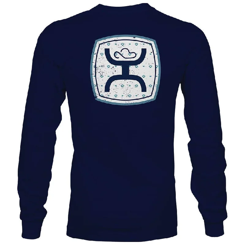 Men's moisture - wicking athletic t - shirts for intense workouts"Zenith" Navy Long Sleeve T-Shirt Men's moisture - wicking athletic t - shirts for intense workouts"Zenith" Navy Long Sleeve T-Shirt